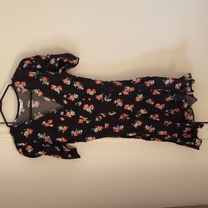 Black floral Zara dress, size xs
